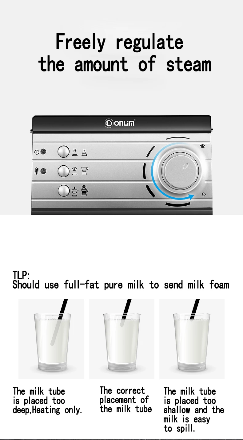 DL-KF6001 кофемашина домашняя маленькая итальянская полуавтоматическая Паровая пенка