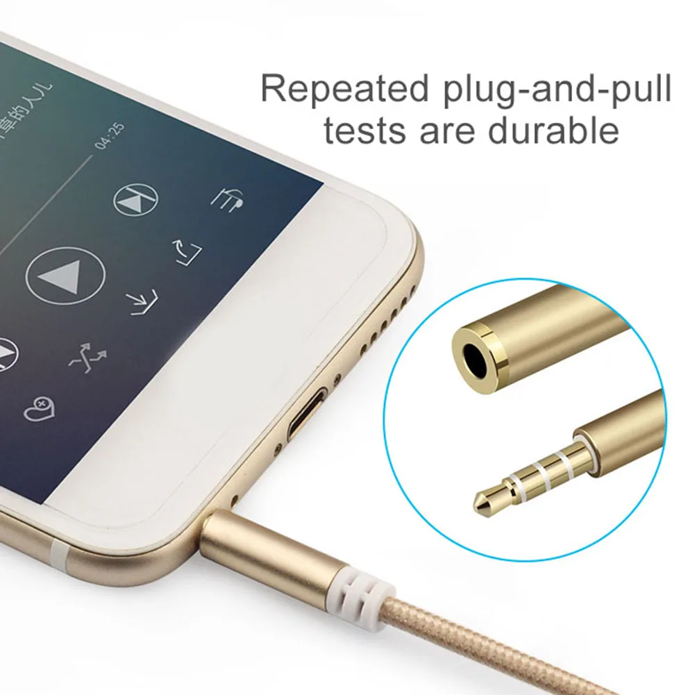 Новый Плетеный Удлинительный аудиоадаптер типа Папа мама 3 5 мм кабель для