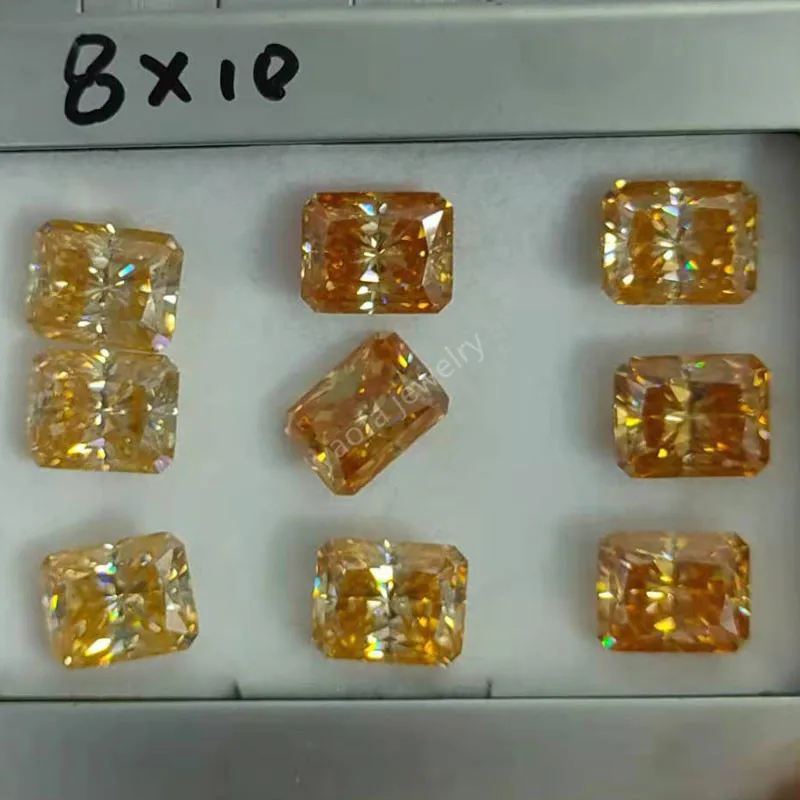 Распродажа основной цвет глубокий светлый шампанского желтый муассанит камень