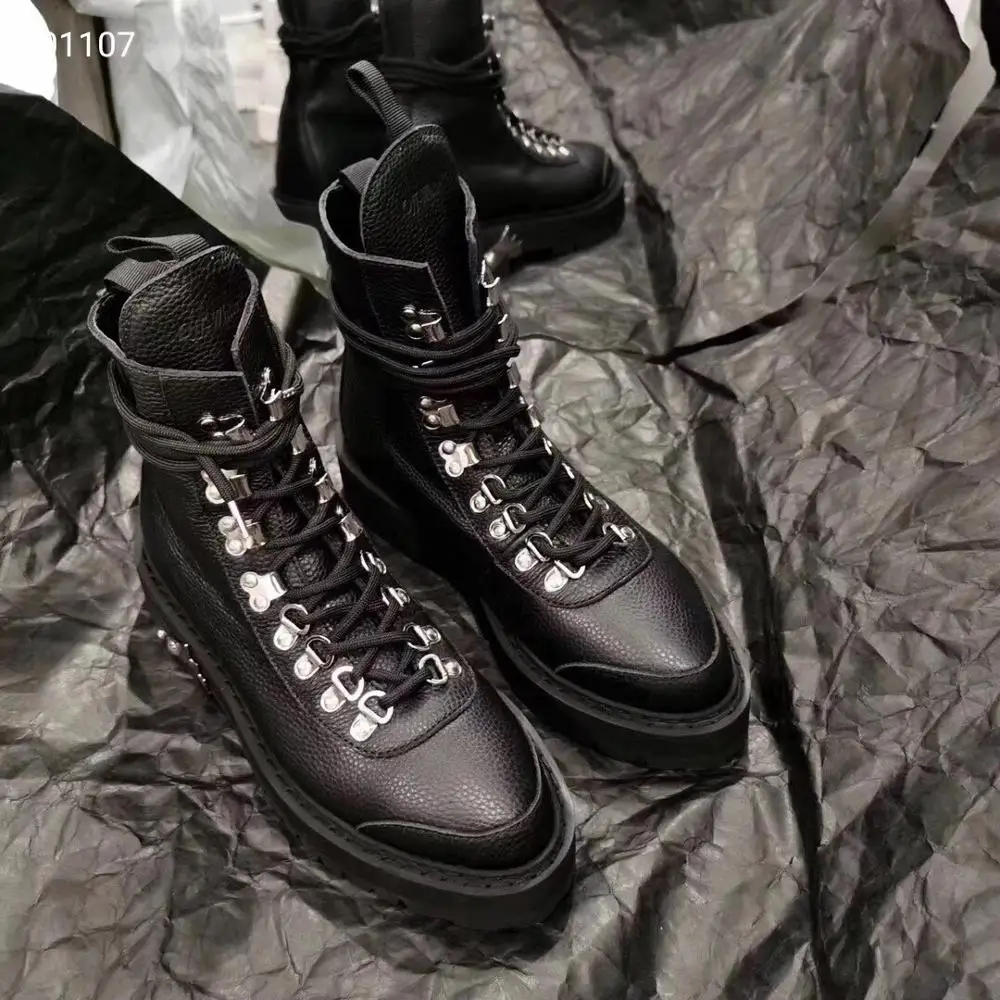 2020 женские ботинки женская обувь брендовые в байкерском стиле Botines Mujer с