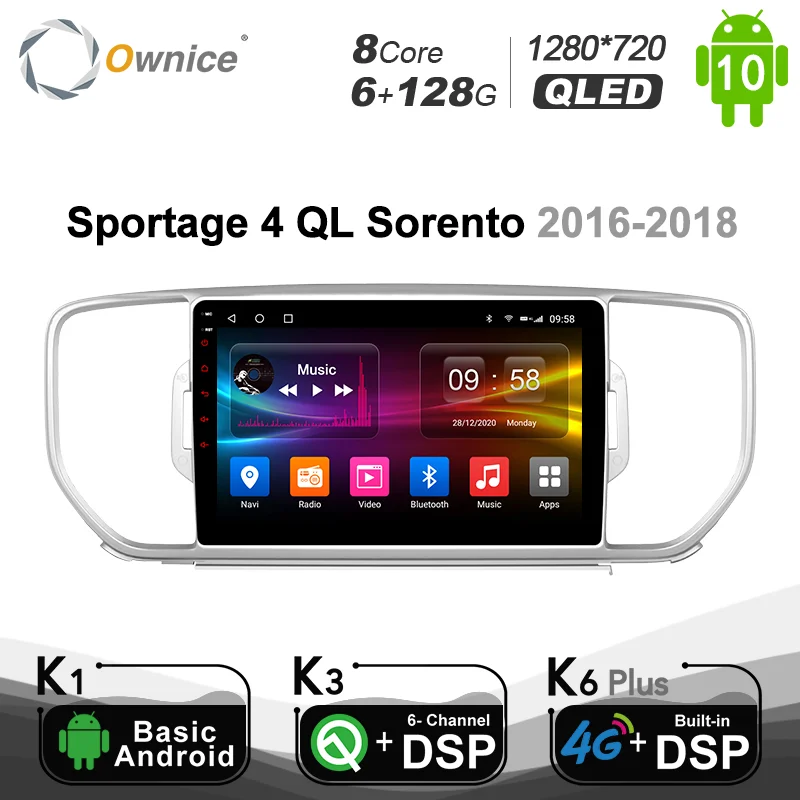 6G + 128G Ownice Android 10 0 8 основной для Kia Sportage 4 QL 2018 Sorento 2019 Автомобильный DVD Радио Navi GPS dvd
