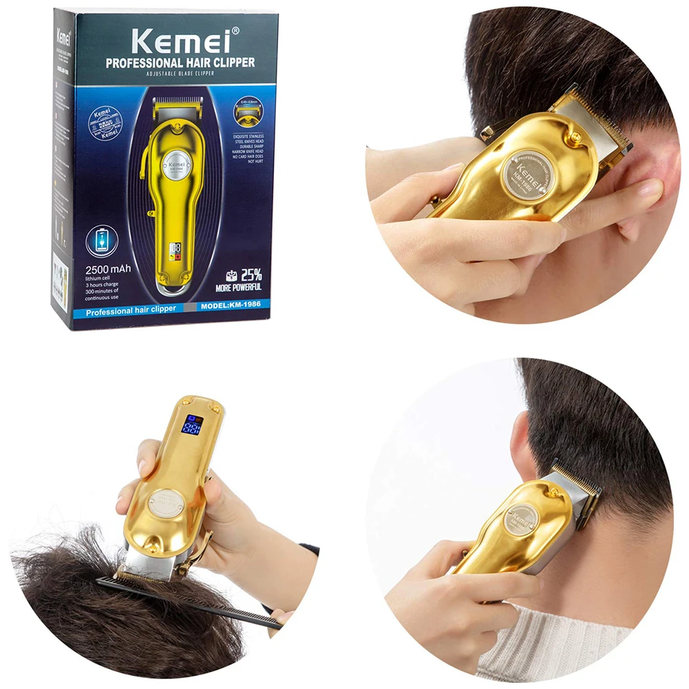 All Metal Professional Hair Cutter Clipper Barber Trimmer Men Electric Cutting Machine Rechargeable Haircut | Бытовая техника