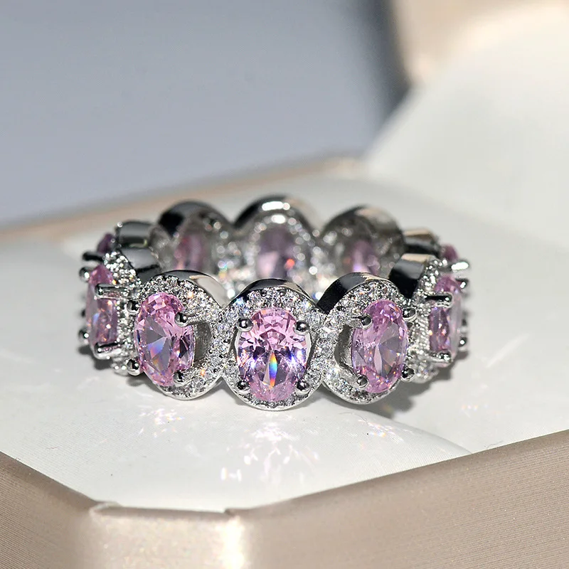 

NW 1776European and American Luxury Zircon Ring Superflash Zircon Jewelry Size 6-10 White Alloy Fashion Ring A Wedding Ring