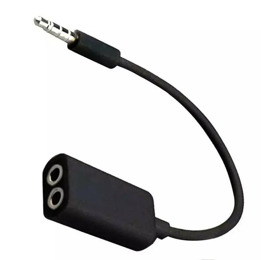 

3,5 мм мужской отложным воротником 2 разъемов «мама» с разъемом подачи внешнего сигнала AUX диспенсер для кабеля гарнитуры адаптер