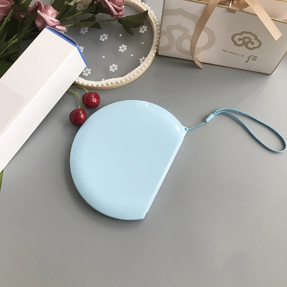 Переносная маска коробка для хранения с зеркалом полукруглый пыленепроницаемый