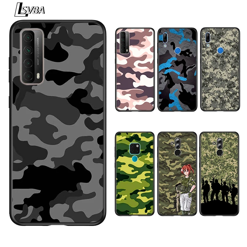 

Camouflage Art For Huawei Mate 40 RS 30 20 20X 10 P Smart 2021 2020 Z S Pro Plus Lite 2019 2018 Phone Case