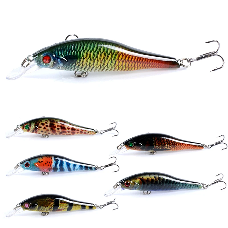 

1pcs Minnow Fishing Lure Artificial Hard Bait Bionic Floating Wobbler Crankbait Bass Trolling Ocean Boat Lures Fishing Tackle