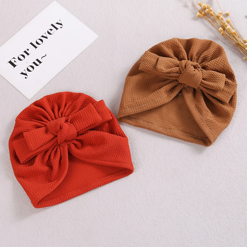 

Baby Hat Tie Knot Beanie Children Hats And Caps Infant Turban For Girls Bobble Indian Cap Newborn Photoshoot Accessories Cute