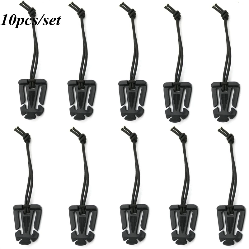 

10pcs 5pcs Tactical Gear Clip Molle Web Dominators for Outdoor Hydration Tube Backpack Straps Management with Zippered Pouch