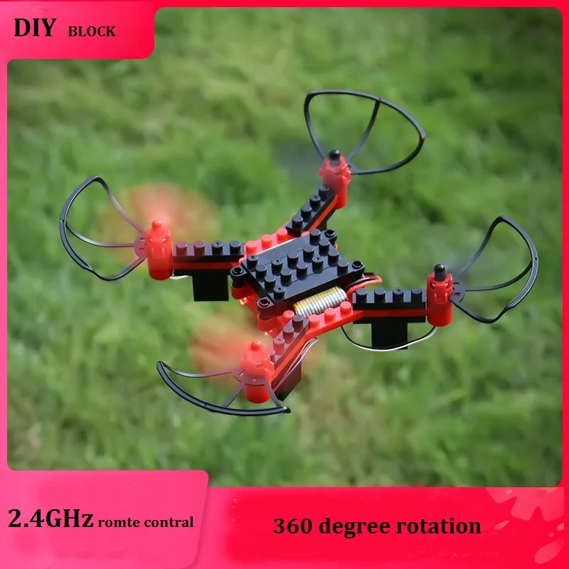RC вертолет DIY строительные блоки Drone 2 4G 4CH мини дроны 3D Кирпичи Quadcopter Сборка