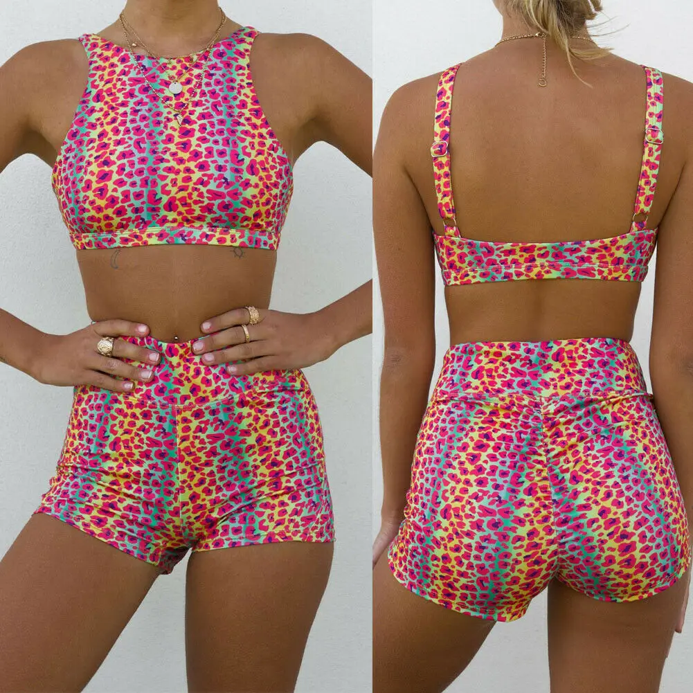 Женский спортивный костюм из 2 предметов: Топ + штаны|Спортивные костюмы| |