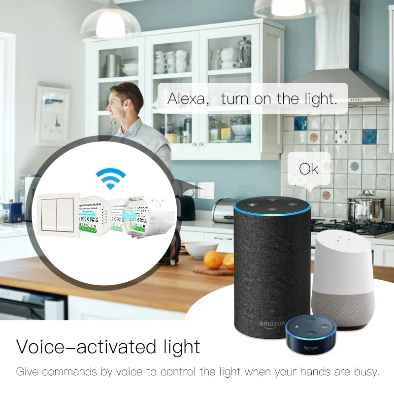 DIY WiFi Smart 1/2 Way 2 Gang светильник релейный модуль диммер выключатель беспроводной