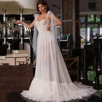 hammah romantic sweetheart beaded tulle wedding dress backless floor length long a line formal occasion vestido de novia