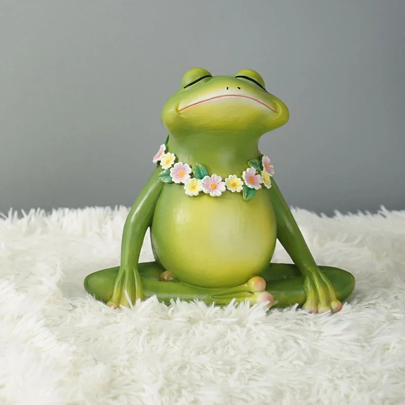 

Interior Figurines For Living Room Resin Miniatures Decor Accesories For Home Statues Sculptures Room Ornaments Yoga Frog Craft