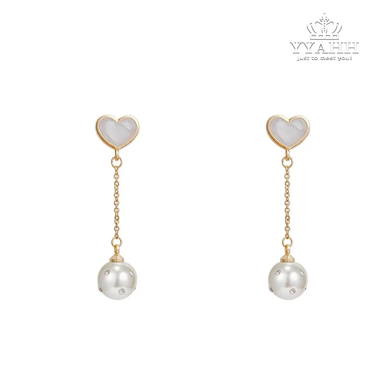 

Autumn Winter Money Korea East Gate Earring, Temperamental Love Pearl Earring, Long Tassel Earring Female