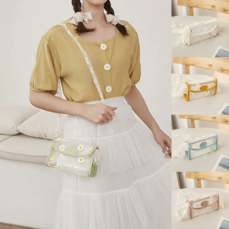 Летняя шикарная сумка-мессенджер для девочек модная прозрачная маленькая