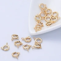 10pcs 14k gold plated lobster clasp spring clasps for jewelry making diy bracelets necklaces clasps findings craft