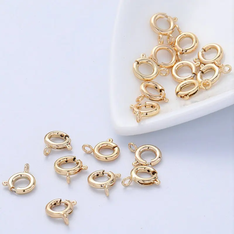 10 шт 14K позолота с застёжкой &quotЛобстер&quot Весенние застежками для