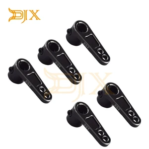 DJX 5PCS Aluminum 25T Servo Horn Steering Arms For 1/10 RC Crawler Car Axial SCX10 II D90 Traxxas TRX4 TRX-6