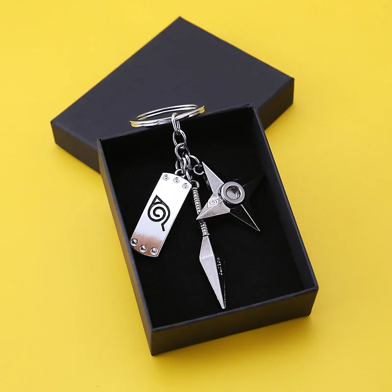 

Anime Cartoon Keychains Uzumaki Konoha Action Figure Keychain keyrings Pendant Cosplay Key Buckle Gifts