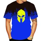 Лето 2021, уличная мода, индивидуальная креативная Повседневная 3D футболка с забавным лицом и шлемом, женская футболка с коротким рукавом