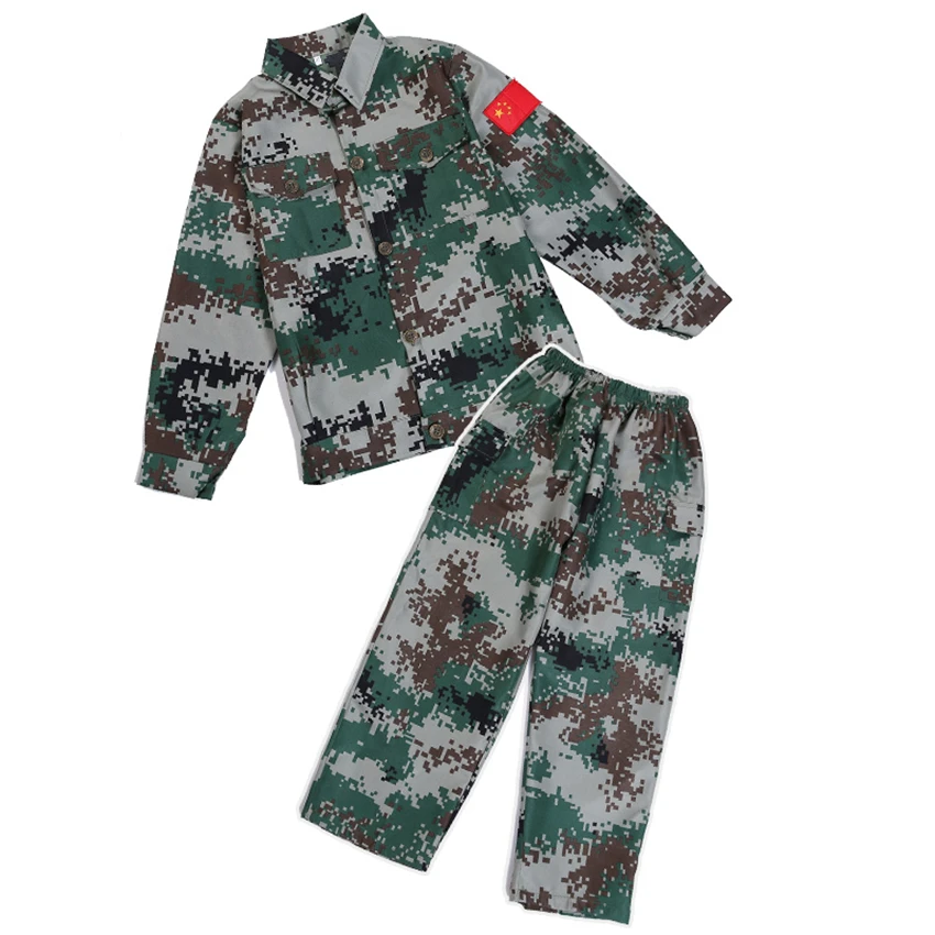 

Kids Military Tactical Uniforms Children Army Militar Desert Hunting Costumes Boys Training Camouflage Short&Full Sleeve Set