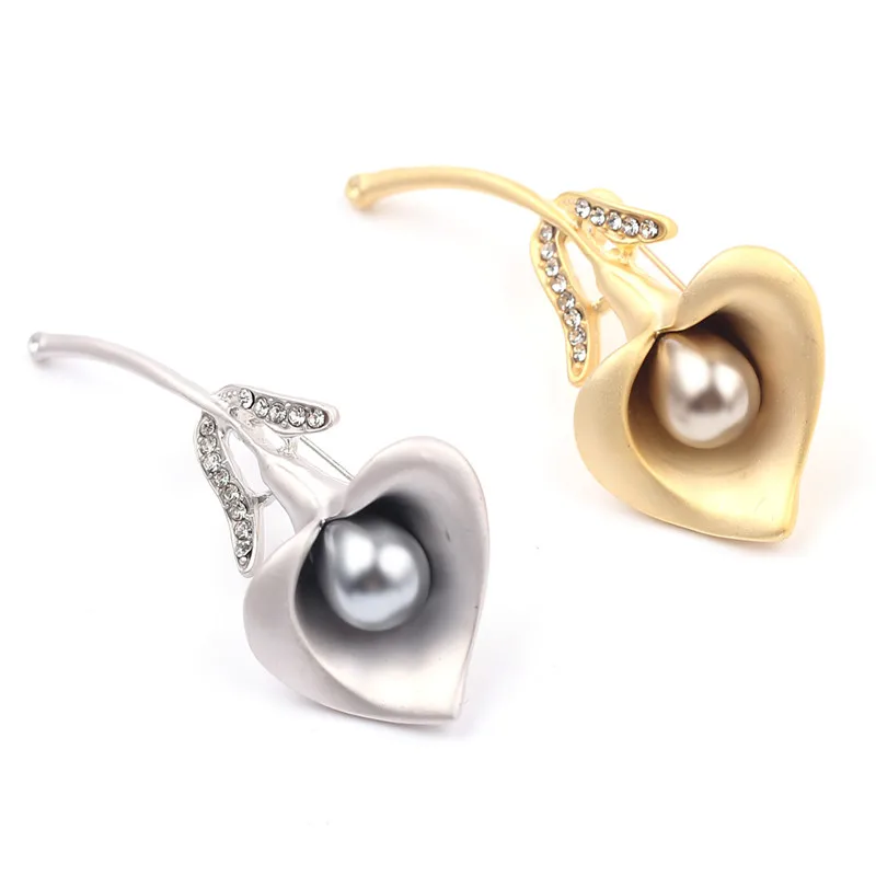 “Утреннее сияние” брошь в виде золотого и серебряного цвета Цвет имитация