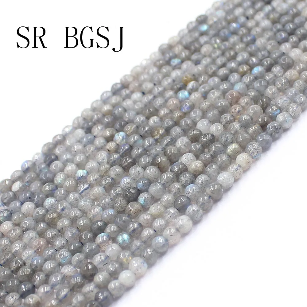 Бесплатная доставка 4 мм граненый круглый Серый лабрадорит ювелирные аксессуары