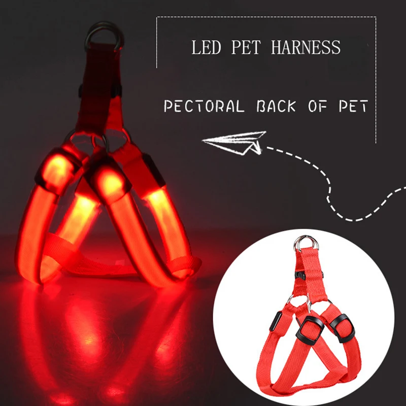 Поводок для собак светодиодный тактический фонарь светящиеся жгут ошейник