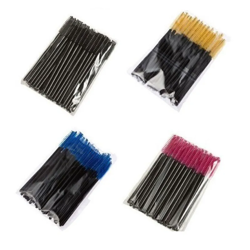 

50PCS Disposable Eyelash Brushes Eyelashes Extension Tools Eyebrow Brush Mascara Wands Applicator Spoolers Eye Lashes Cosmetic