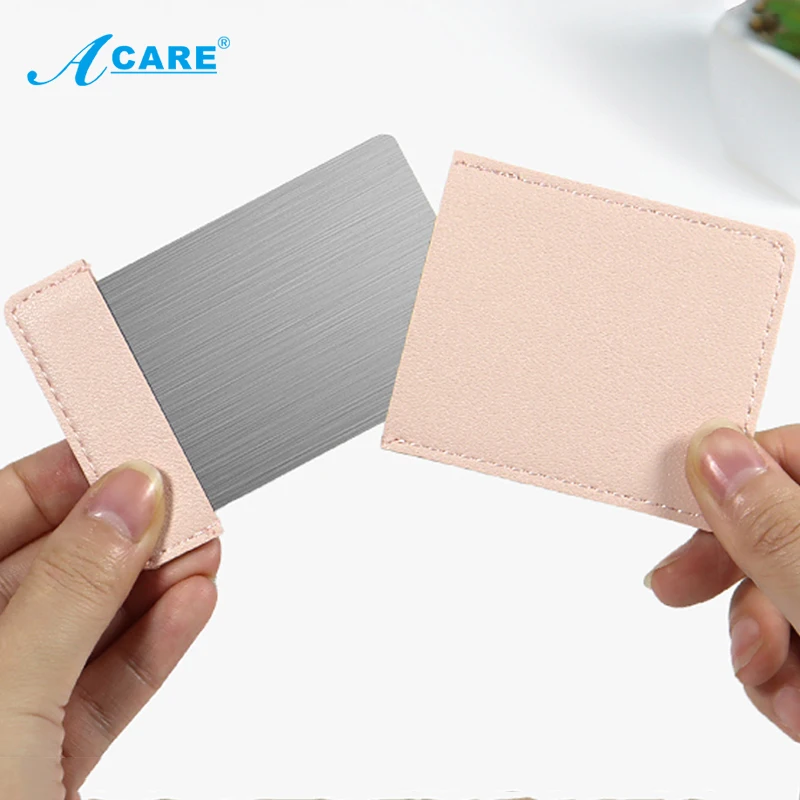 Карманное прямоугольное складное зеркало Acare ультратонкое для макияжа
