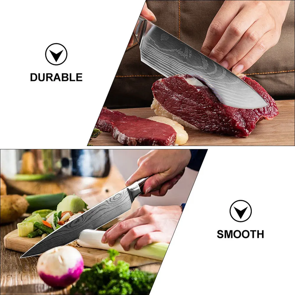 

1 Set 6pcs Durable Cutters Home Kitchen Knives Fruit Cutters (Assorted Color)