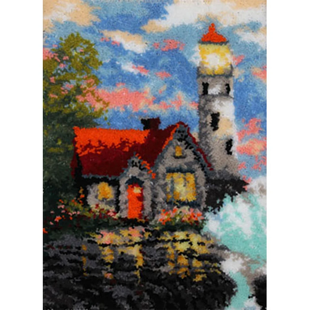 

Latch hook kits with printed pattern Carpet embroidery kits do it yourself Rug making kits Carpet kit with hook needlework