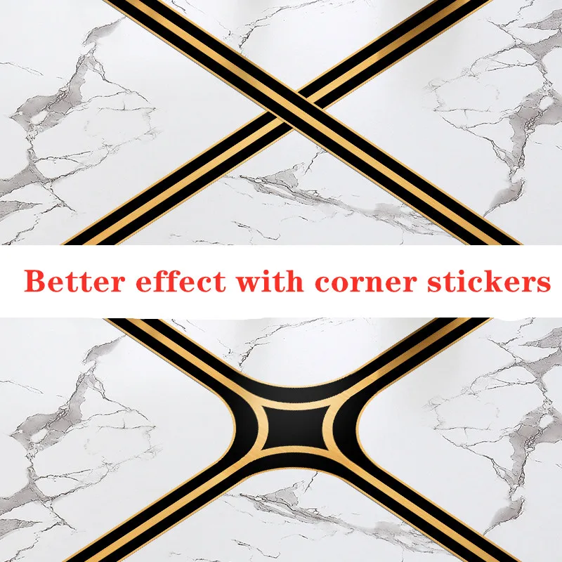 Самоклеящаяся виниловая лента наклейки для напольной плитки 5 м золотая