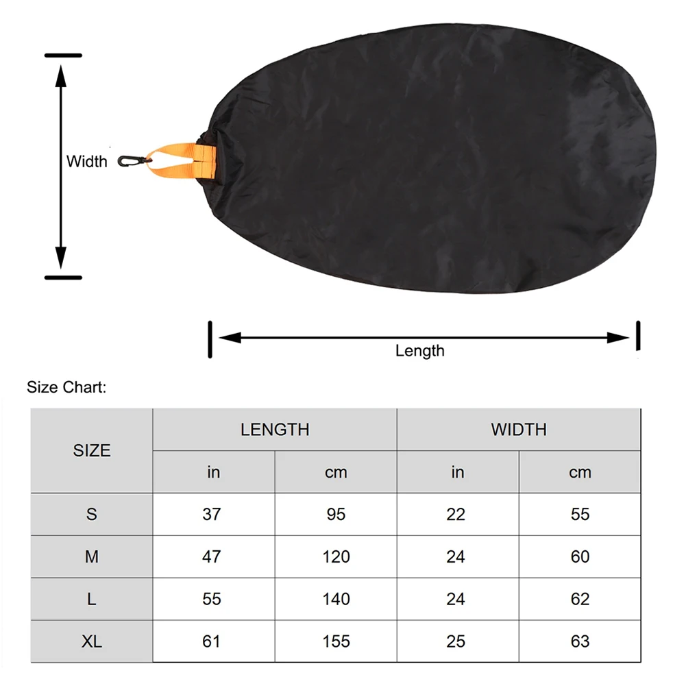 

Nylon Waterproof Canoe Seal Cover Protective Dustproof Cover Kayak Cockpit Deck for Family Outdoor Water Decoration