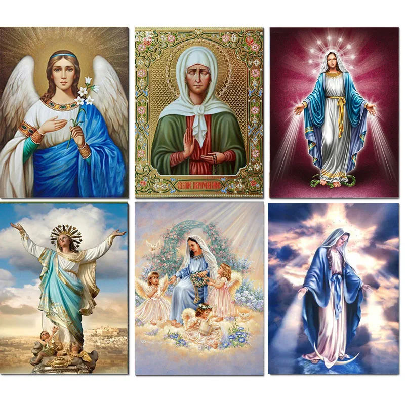 5D DIY полный набор для рисования с круглыми камнями и полотном алмазов картина