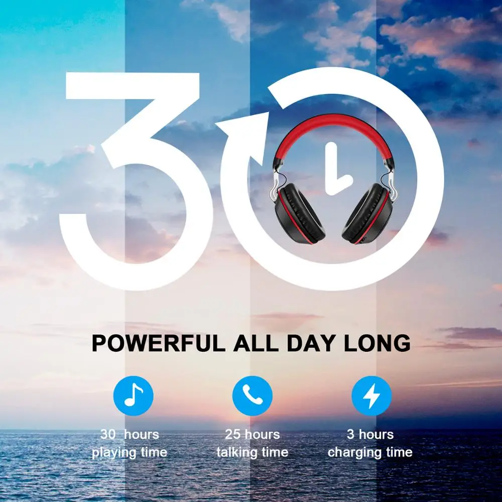 Oneodio Bluetooth наушники с микрофоном Спортивная беспроводная гарнитура 5 0 Накладные