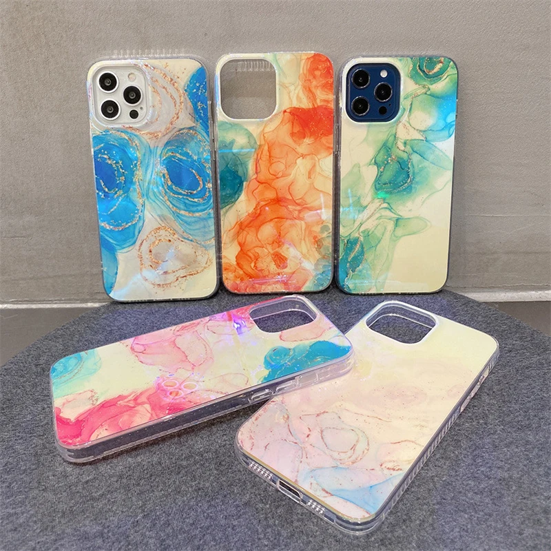 

Luxury Gradient Marble Phone Case For iPhone 12 11 Pro Max X XR XS Max 7 8 Plus Back Cover