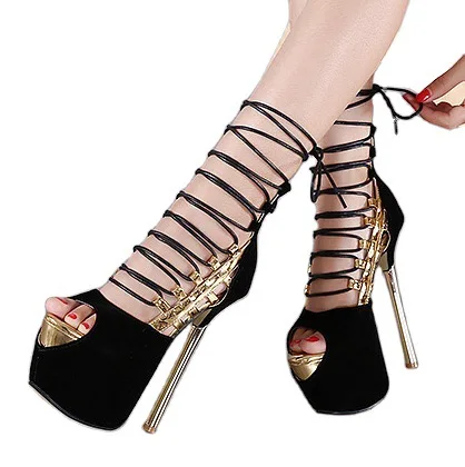 

Sexy fish mouth waterproof platform strap hollow high top high heel sandals color matching sandals women's shoes
