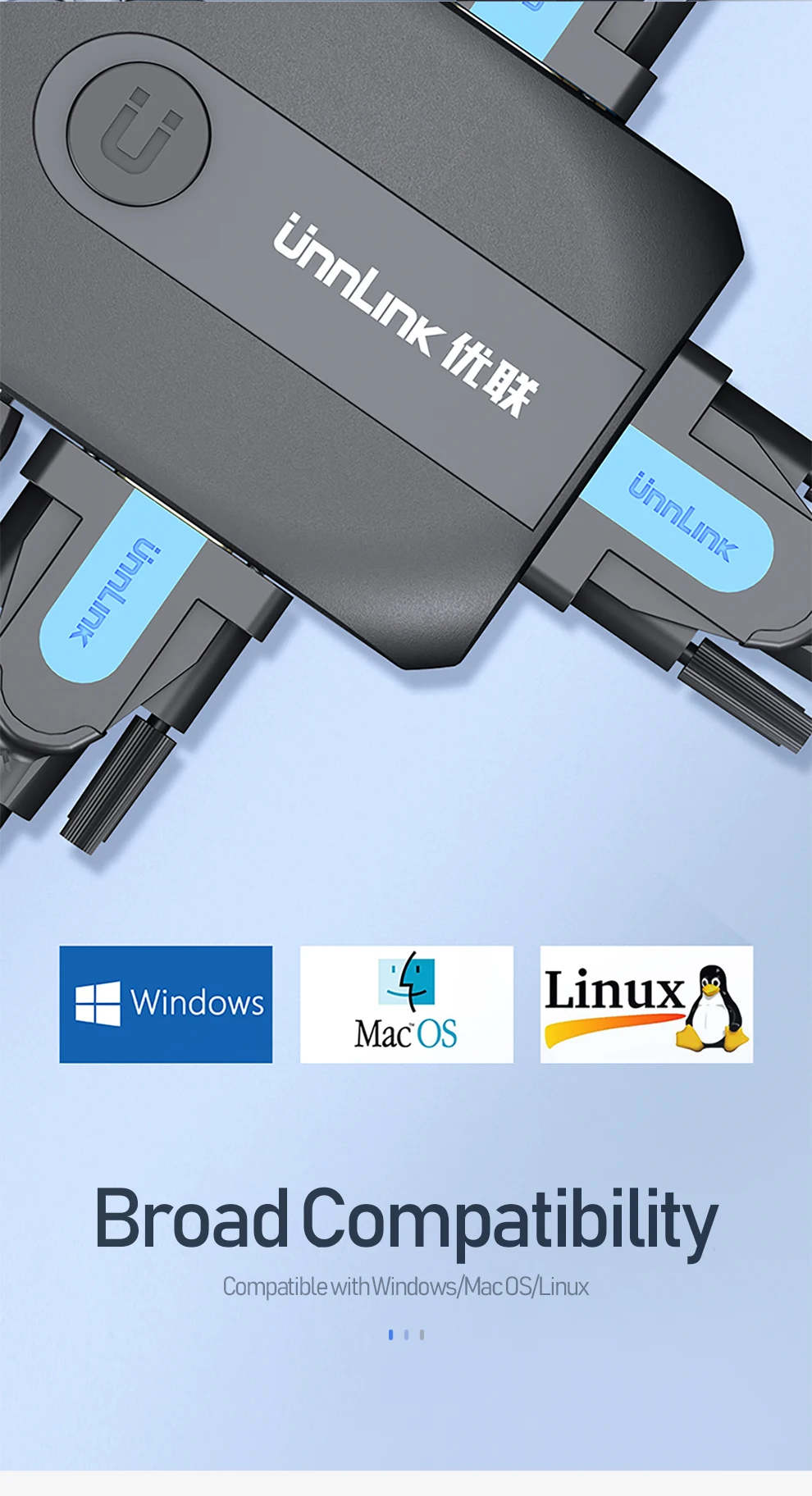 Unnlink 4X1 VGA KVM переключатель коробка Селектор с расширителем 4 порта USB 2,0 общий монитор мышь Клавиатура для 4 компьютера Ноутбуки ПК
