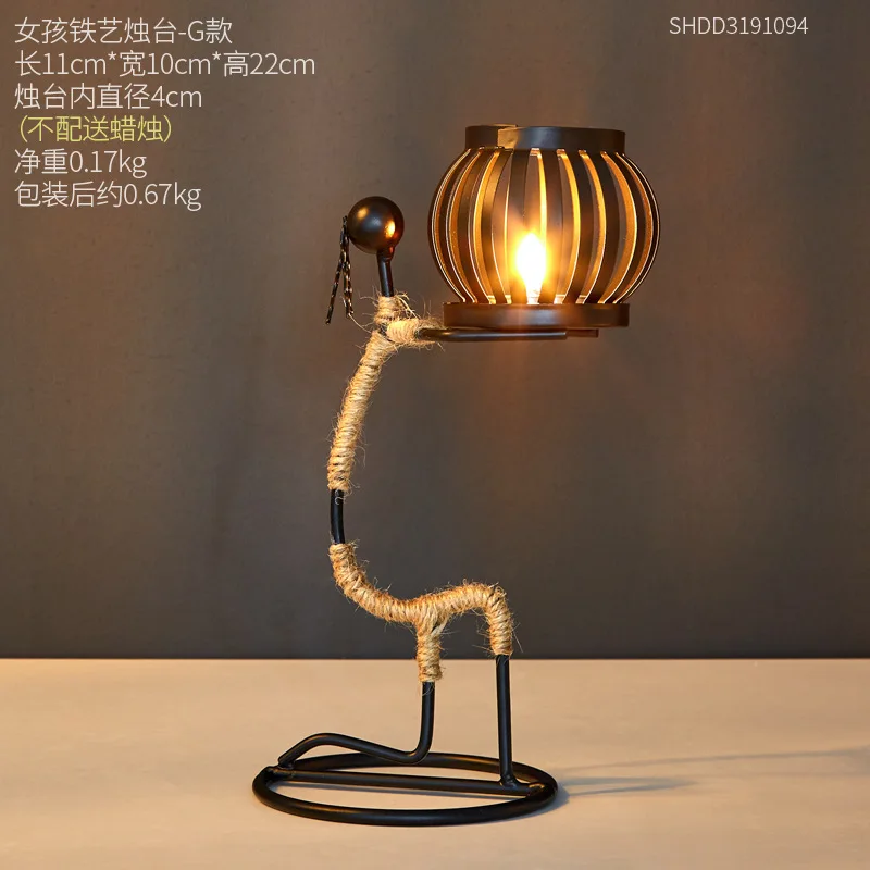 

Art candle holder restaurant table decoration ornaments candle holder music bar bar decoration small ornaments candlestick