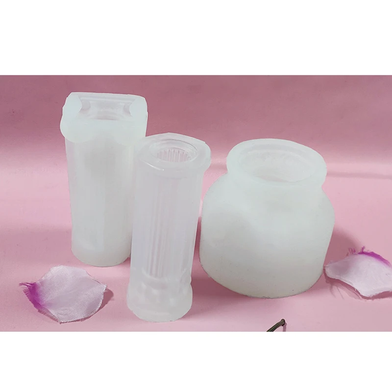 3D силиконовые DIY ручной работы пресс-формы для свечей римская колонна формы Diy