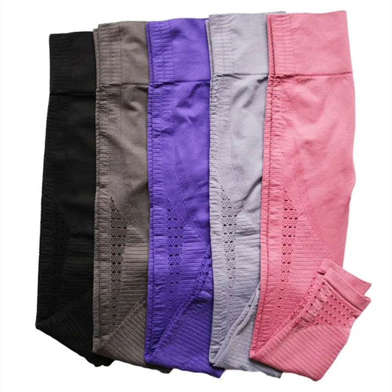 Забавные оранжевые женские леггинсы с высокой талией Бесшовные дышащие тонкие