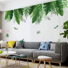 Зеленое растение Настенная Наклейка для гостиной, дивана, фон для украшения спальни, общежития, съемные Креативные обои