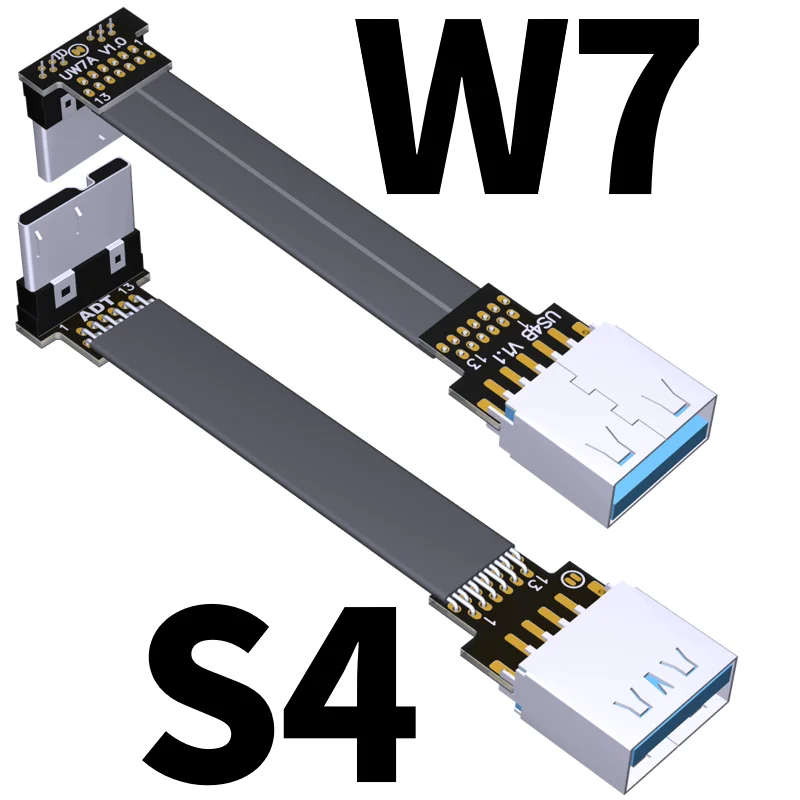 FPV Micro USB 3 0 тип А двойной угловой адаптер FPC лента USB3.0 micro-B к фотокабелю для