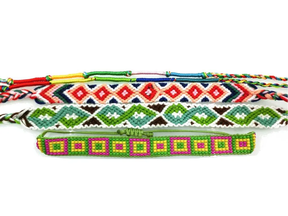 5 шт. браслеты AMIU с хлопковыми бусинами плетеные ручной работы упаковка для