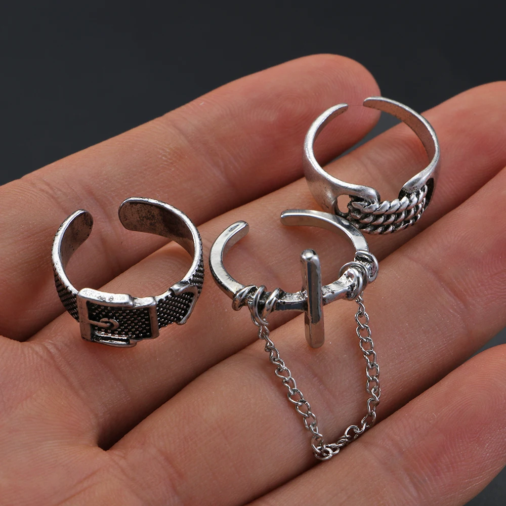 Модные металлические панк крутые хип-поп Многослойные Регулируемые цепочки с