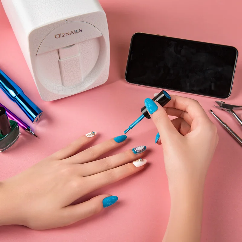 

Smart Mobile Nail Printer Pattern Nail Printing Machine Portable Mobile 3D Nail Art Equipment Intelligent DIY Phone APP Operatio