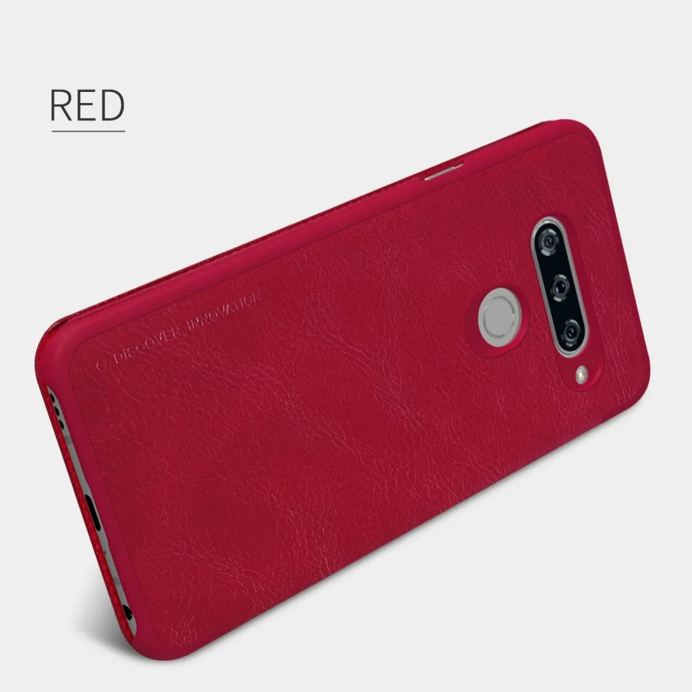 Флип-чехол для LG G7 ThinQ LG G8 ThinQ Nillkin Винтаж Qin PU кожаный флип-чехол смарт функция пробуждения для LG V40 чехол ThinQ