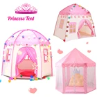 Палатка детская розовая, складная, для использования в саду и на улице